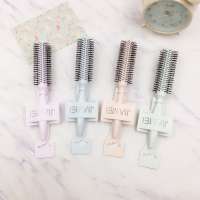 Hair Salon Nylon Hairbrush Comb Massage Plastic Round Handle Long Hair Brush